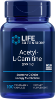 Acetyl-L-Carnitine - 500mg, 100 Vegetarian Capsules