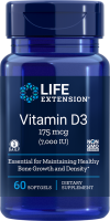 Vitamin D3 - 175 mcg (7000 IU), 60 softgels