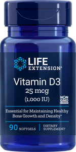 Vitamin D3 - 25 mcg (1000 IU), 90 softgels