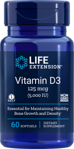 Vitamin D3 - 125 mcg (5000 IU), 60 softgels