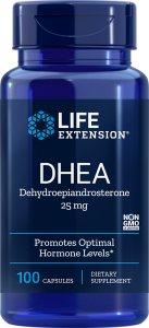 DHEA - 25 mg, 100 capsules