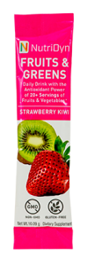 NutriDyn Fruits & Greens TO GO - Strawberry Kiwi (30 Stick Packets)