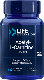 Acetyl-L-Carnitine - 500mg, 100 Vegetarian Capsules
