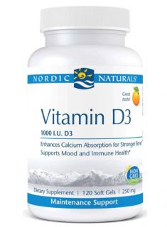 Vitamin D3 - 120 Soft Gels (Orange)