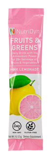 NutriDyn Fruits & Greens TO GO - Pink Lemonade (30 Stick Packets)
