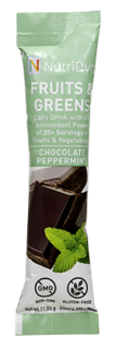 NutriDyn Fruits & Greens TO GO - Chocolate Peppermint (30 Stick Packets)